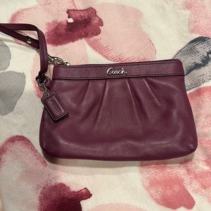 Super cute Purple Coach Wristlet
